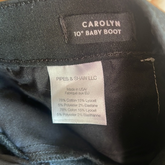 Veronica Beard Carolyn Jean Baby Boot Raven Tuxedo Stripe Jeans 27 - Picture 9 of 9